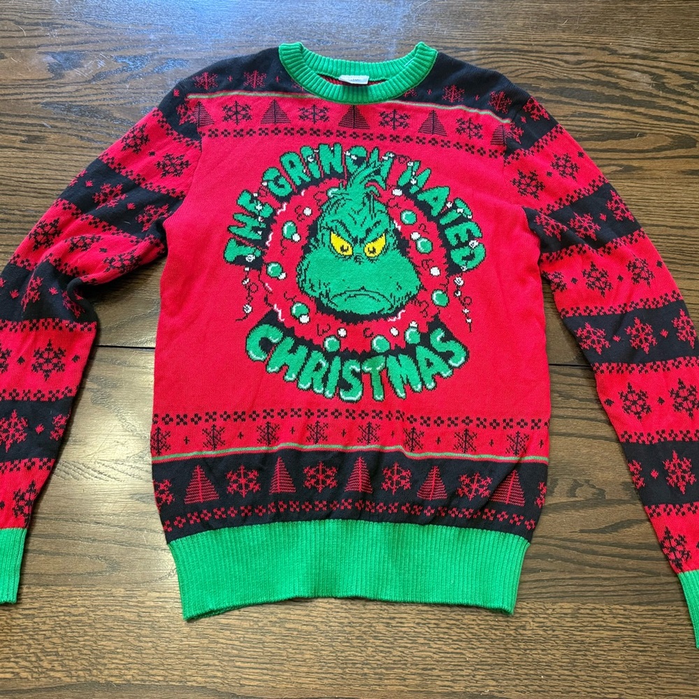 The Grinch Red and Green Christmas Sweater